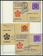 SPENDENMARKEN 1/2 **, BRIEF, 1972/3, 1 M. Spendenmarken, Postfrisch Und Auf 5 Belegen (3x Nr. 1 Und 2x Nr. 2), Pracht, M - Other & Unclassified