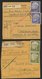 BUNDESREPUBLIK 194/5 BRIEF, 1958, 1 DM (2x) Und 2 DM Heuss, Je Als Mehrfachfrankatur Auf Paketkarte, 3 Karten Feinst (Ma - Otros & Sin Clasificación