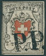 SCHWEIZ BUNDESPOST 5I O, 1850, 21/2 Rp. Ortspost, Mit Kreuzeinfassung, Type 6, Mit Schwarzem P.P. (AW Nr. 231), Kleine D - Other & Unclassified