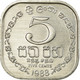 Monnaie, Sri Lanka, 5 Cents, 1988, SUP, Aluminium, KM:139a - Sri Lanka