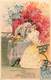 Cpa Carte Fantaisie Gaufrée Embossed Couple Demande Du Coeur Amour Amoureux Coupe Champagne 1905 - Autres & Non Classés