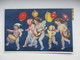 NUDE ANGEL BOYS WITH LANTERNS  , FINLAND TPO RAILWAY  TPO  , HAMINA 1925  , OLD  POSTCARD , 0 - Birthday