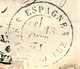 1871- Enveloppe De MALAGA Pour La France Affr. Y & T Paire N° 113  Entrée  ESPAGNE 4 St JEAN DE LUZ 4 Bleu - Storia Postale