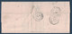 1855 - BOITE RURALE E LOCALISÉE De ST URBAIN (MARNE) Sur LETTRE LAC AFFRANCHIE N° 14 OBL. PC 1579 CAD JOINVILLE - 1849-1876: Periodo Classico