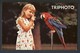 Bird Exotic Looking Macaw, Little Girl - Triphoto - Advertising - Oiseaux