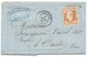 N°16 NAPOLEON ORANGE SUR LETTRE / LAVAUR TARN POUR CASTRES / 1860 - 1849-1876: Période Classique