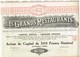 Titre Ancien - Société Anonyme Les Grands Restaurants à Bruxelles -Titre De 1921 - Tourisme