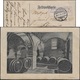 Allemagne 1915. Carte De Franchise Militaire. Cave Contenant Au Moins Sept Grands Fûts De Bière. Rai De Lumière - Bières