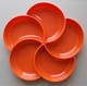 - Plat à Compartiments - Vintage - Orange - Année 70 - - Dishes