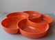 - Plat à Compartiments - Vintage - Orange - Année 70 - - Dishes