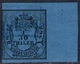 LOHNE Auf Bogenecke 1/10 Thaler Blau - Oldenburg Nr. 2 I - Pracht - Tief Geprüft - Oldenbourg