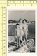 REAL PHOTO Bikini Woman Girl & Boy On Beach Maillot De Bain Femme Garcon Fille Sur La Plage ORIGINAL SNAPSHOT PHOTOGRAPH - Persone Anonimi