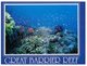 (44) Australia Postcard - (with Stamp) - QLD - Great Bartrier Reef (fish) - Great Barrier Reef