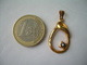 PENDENTIF En PLAQUE OR Et PIERRE BLEUE, Bijou C N Paris...2 Scans - Pendentifs