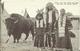 Chief Iron Tail,Wife And Boy And The 101 Ranch Bison 1913 - Indiens D'Amérique Du Nord
