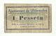 AJUNTAMENT DE ULLDEMOLINS UNA PESSETA ULLDEMOLINS ET CONSELL MUNICIPALno 44  1932 - 1-2 Pesetas