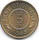 *guyana 5 Cents 1985 Km 32 Bu - Guyana