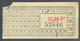 Ancien Ticket De Tram Belge Usagé "21.00 D° 53846" - Europa