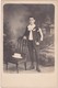 Carte Photo :enfant : Communiant : Avec Brassard,missel Et Canotier : En Pose - En Pied - Communion