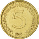 Monnaie, Yougoslavie, 5 Dinara, 1985, TB+, Nickel-brass, KM:88 - Yougoslavie