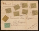 1895 Lettre Pour Cayenne Guyane Pli Chargé Devant De Lettre Avec Timbre N°99 N°82 En 7 Exemplaires N°75 Depart Toulouse - 1876-1898 Sage (Type II)