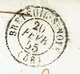 60 OISE BRETEUIL SUR NOYE LAC TAD 15 20/02/1855 PC Sur N° 14 Taxe 4 Manuscrite Mention Poids 8 G TTB - 1849-1876: Période Classique