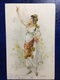Cpa--"Jolie Femme Cueillant Des Fleurs-papillon"--(my Ref 213)-1902 - 1900-1949