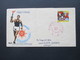 Japan 1958 Asien Games Roter Stempel Und Umschlag Mit Fackelläufer Ever Onward Mit Inhalt! - Cartas & Documentos