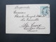 Frankreich 1899 Kleiner GA Umschlag Von Paris In Die Schweiz Nach Ste Croix Mit Ak Rasierklingenstempel Ste Croix - 1898-1900 Sage (Type III)