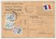 FM DRAPEAU N°13 CARTE REPONSE OBL MEC JERSEY CHANNEL ISLANDS POUR PARIS TAXE FLEURS 30CX2+1FR - Timbres De Franchise Militaire