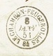 42 LOIRE LE CHAMBON FEUGEROLLES ENV Vide TAD 15 Du 08/01/1851 Taxe 25 DT SUP - 1849-1876: Période Classique