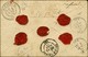 GC 3337 / N° 30 + 35 + 48 Rouge Sang Càd T 16 SAVERDUN (8) 14 AOUT 72 Sur Lettre Chargée. - SUP. - R. - 1870 Bordeaux Printing