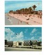 2 Different FORT MYERS, Florida, USA, Public Beach & Post Office, Old Chrome Postcards - Fort Myers
