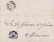 Año 1870 Edifil 107 50m Sellos Efigie Carta  Matasellos   Barcelona  2 , A Manresa - Cartas & Documentos