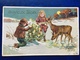 Cpa--gaufrée-"Scène De Noël-hiver-chevreuils"--(my Ref 274)-1909 - Other & Unclassified