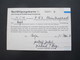 3. Reich 1938 Hindenburg 1 PF Nr. 512 Seltene EF / Einzelfra Bestätigungskarte Zum Antrag Auf Kraftfahrzeug Versicherung - Briefe U. Dokumente