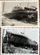 2 Photos Originales Batellerie, Péniche " Anna-Marie " En Cale Sèche - Proue Et Femme Posant Devant Ses Hélices 1953 - Bateaux