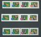 Australia 2003 Rain Forest Fauna Peel & Stick Strips Of 4 X 3 Different Printings MNH - Mint Stamps