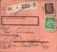 ! 1934  Paketkarte Deutsches Reich Roßlau In Anhalt Nach Teutschenthal - Lettres & Documents