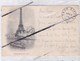 PARIS (75) Tour EIFFEL -Aout 1900 - Carte Précurseur / Dos Cachet Sommet De La Tour ,4é Plate Forme - Eiffelturm