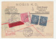 Noris KD, Zagreb Company Postcard Posted Express 1932 To Mettmann - Sticker Hitno Expres Bb200101 - Croatie