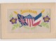 Cpa Fantaisie Brodée / Souvenir / Drapeaux Des Alliés ( Royaume-Uni , Amérique , France ) - Brodées