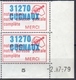 1970-1980 / Bloc De 6 VIGNETTES Daté+millésime " Code Postal-31270 CUGNAUX " Avec Variétés!!!!! - Blocchi & Libretti