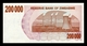 Zimbabwe 200000 Dollars 2007 (2008) Pick 49 SC UNC - Zimbabwe