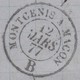 LETTRE, 1877. AMBULANT MONTCENIS A MACON B. SUR LES TIMBRES ET MAGNIFIQUE SUR LA LETTRE. St DENIS POUR STRASBOURG - Railway Post