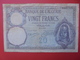 ALGERIE 20 FRANCS 1929 CIRCULER  (B.10) - Algérie