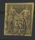 N°45 Cote 40 € COLONIES GENERALES 35ct Violet Noir S/ Jaune Type Sage. Oblitéré. TB - Sage