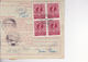 CROATIA --  NDH   --  PARCEL CARD  --  WITH TAX  STAMPS --   ZAGREB Nach BANJA LUKA, BOSNIEN  --  1942 - Kroatien