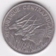 République Centrafricaine, 100 Francs 1975, En Nickel, KM# 7 - Central African Republic