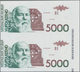 Belgium / Belgien: Nationale Bank Van Belgie 3 Uncut Pairs With Progressive Proofs For The 5000 Fran - Sonstige & Ohne Zuordnung